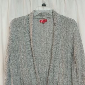 ELLE Gray Cardigan sweater. Size L